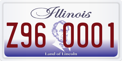 IL license plate Z960001