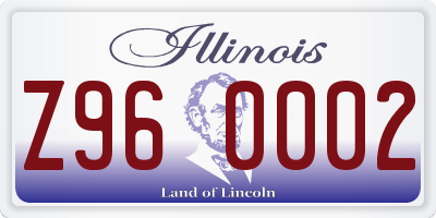 IL license plate Z960002