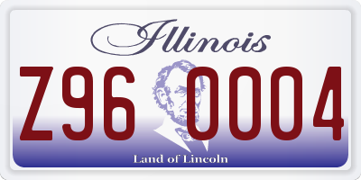 IL license plate Z960004