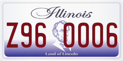 IL license plate Z960006