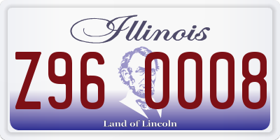 IL license plate Z960008