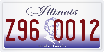 IL license plate Z960012