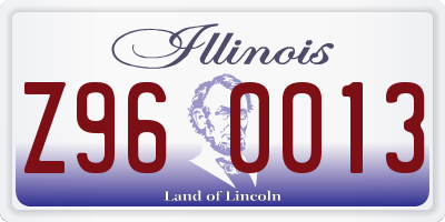 IL license plate Z960013