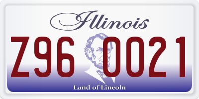 IL license plate Z960021