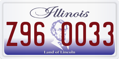 IL license plate Z960033