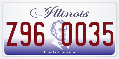 IL license plate Z960035