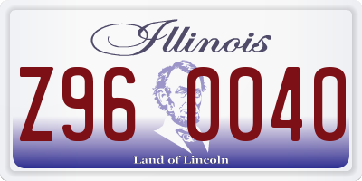 IL license plate Z960040