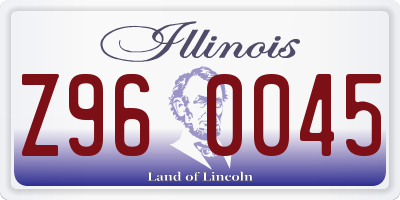 IL license plate Z960045