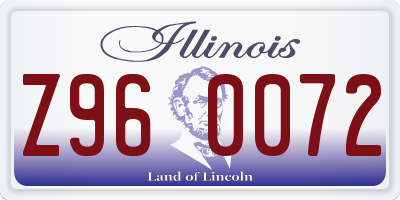 IL license plate Z960072