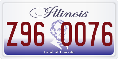 IL license plate Z960076