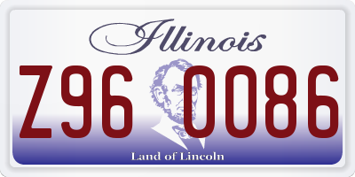 IL license plate Z960086
