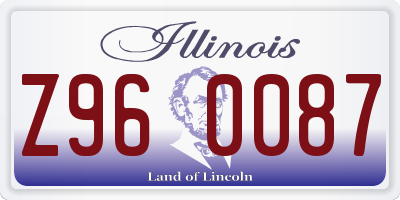 IL license plate Z960087