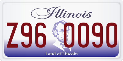 IL license plate Z960090