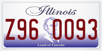 IL license plate Z960093