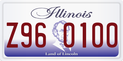 IL license plate Z960100