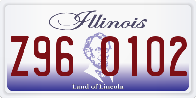 IL license plate Z960102