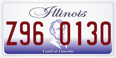 IL license plate Z960130