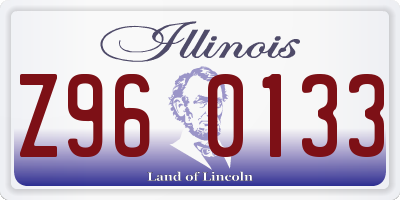 IL license plate Z960133