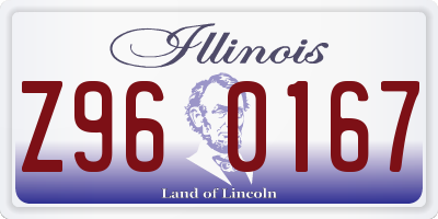 IL license plate Z960167