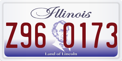 IL license plate Z960173