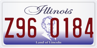 IL license plate Z960184
