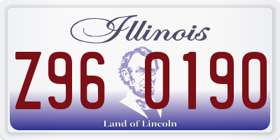 IL license plate Z960190