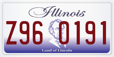 IL license plate Z960191