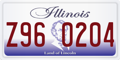 IL license plate Z960204