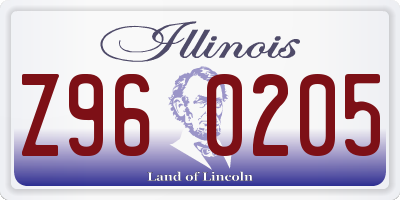 IL license plate Z960205