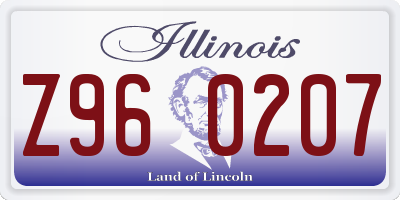 IL license plate Z960207