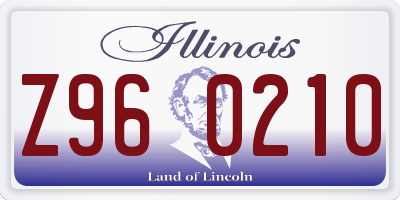 IL license plate Z960210