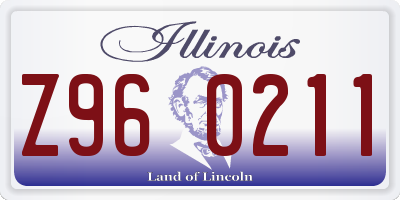 IL license plate Z960211