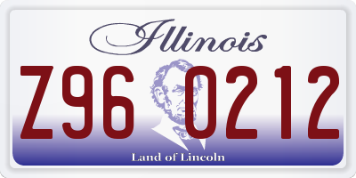 IL license plate Z960212