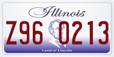 IL license plate Z960213