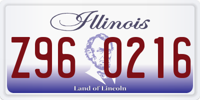 IL license plate Z960216