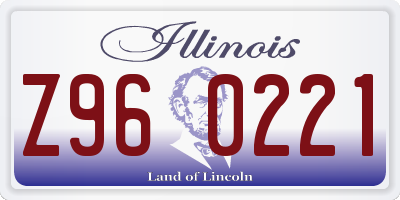 IL license plate Z960221