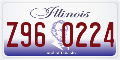 IL license plate Z960224