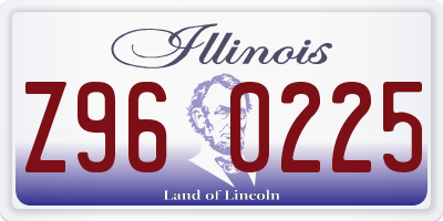 IL license plate Z960225