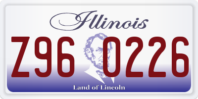 IL license plate Z960226