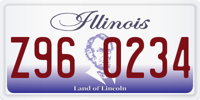 IL license plate Z960234