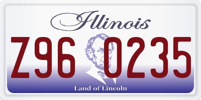 IL license plate Z960235