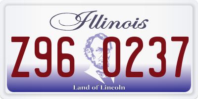 IL license plate Z960237