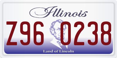IL license plate Z960238