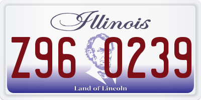 IL license plate Z960239