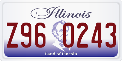 IL license plate Z960243