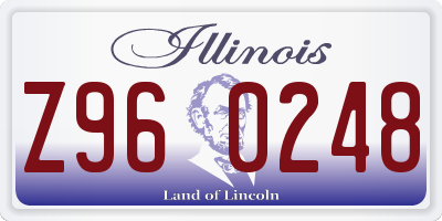 IL license plate Z960248