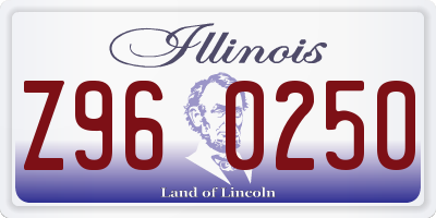 IL license plate Z960250