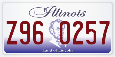 IL license plate Z960257