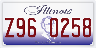 IL license plate Z960258