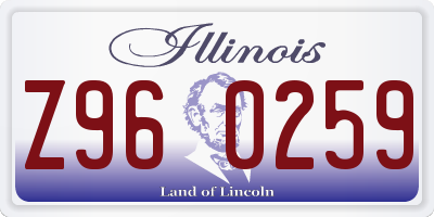 IL license plate Z960259